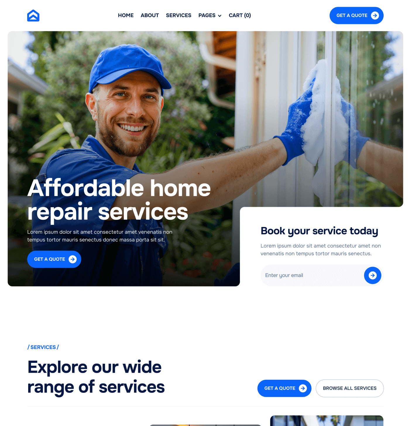 Homerepair X - Home V1 Main Page - Handyman Webflow Template
