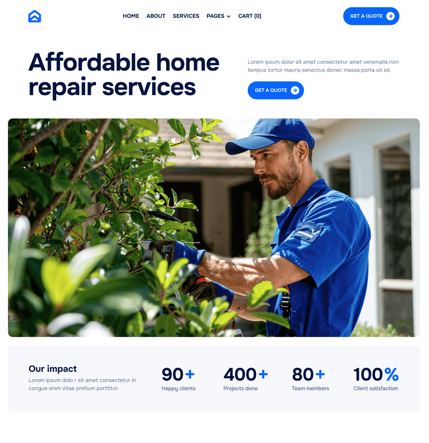 Homerepair X - Home V2 Main Page - Handyman Webflow Template
