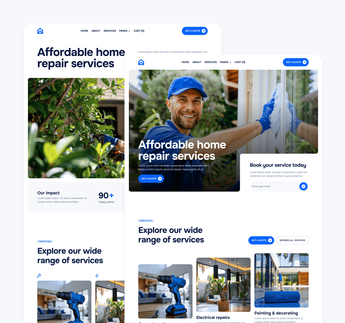 Homerepair X - More Than 35 Pages - Handyman Webflow Template